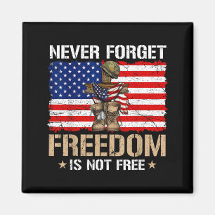 Never Forget Freedom Isnt Memorial Day Flag USA Magnet