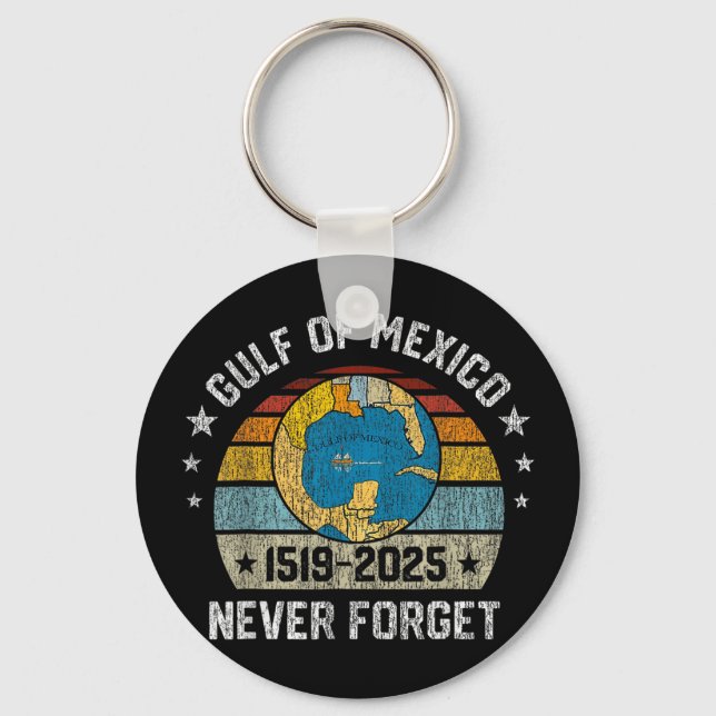 Never Forget Gulf Of Mexico 1519 2025  Key Ring (Front)