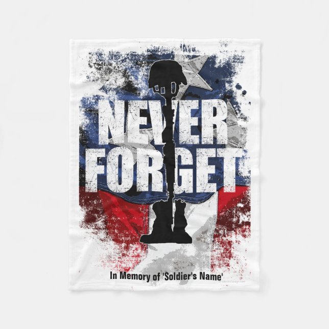 Never Forget (Memorial Day) Fleece Blanket (Front)