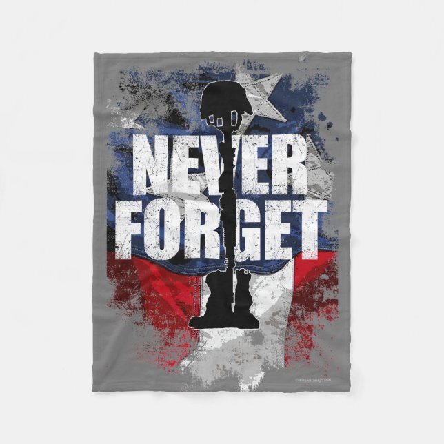Never Forget (Memorial Day) Fleece Blanket (Front)