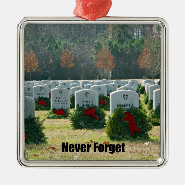 Never Forget Metal Tree Decoration (Front)