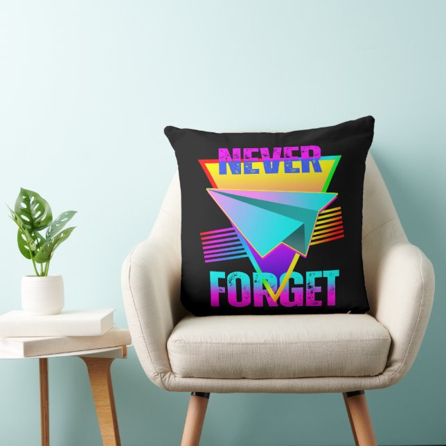 Never Forget Paper Aeroplane Cushion (Chair)