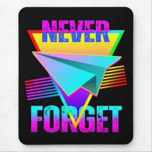 Never Forget Paper Aeroplane Mouse Pad