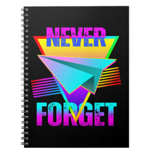 Never Forget Paper Aeroplane Notebook
