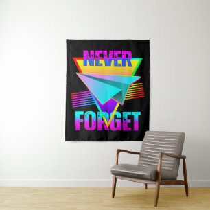 Never Forget Paper Aeroplane Tapestry