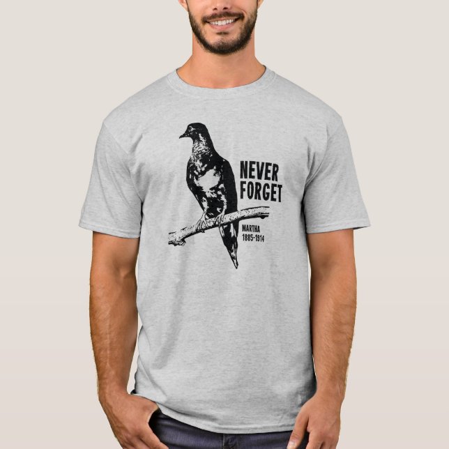 Never Forget Passenger Pigeon Martha T-Shirt (Front)