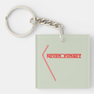 Never Forget Plastic Straws Key Ring