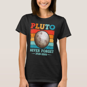 Never Forget Pluto   Nerdy Astronomy Science Vinta T-Shirt