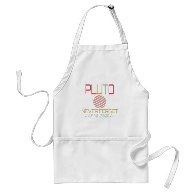 Never Forget Pluto Retro Funny Space, Science Standard Apron (Front)