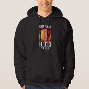 Never Forget Pluto Retro Style Funny Space Science Hoodie