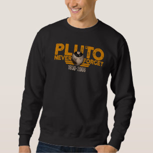Never Forget Pluto Retro Style Space 11 Sweatshirt
