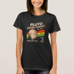 Never Forget Pluto Retro Style Space Science T-Shirt<br><div class="desc">Never Forget Pluto Retro Style Space Science</div>