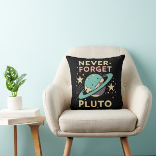 Never Forget Pluto Space Science Cushion