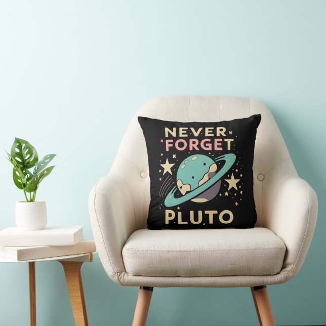 Never Forget Pluto Space Science Cushion (Chair)