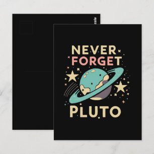 Never Forget Pluto Space Science Postcard