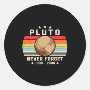 Never Forget Retro Style Funny Space Vintag  Classic Round Sticker