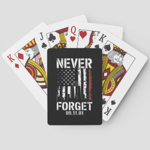 Never Forget September 11 2001 Memorial Day  Playing Cards