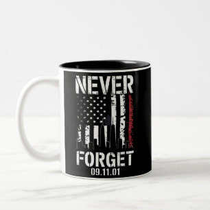 Never Forget September 11 2001 Memorial Day Two-Tone Coffee Mug