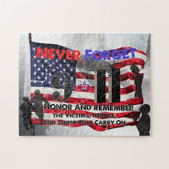 Never Forget September 11 Jigsaw Puzzle (Horizontal)