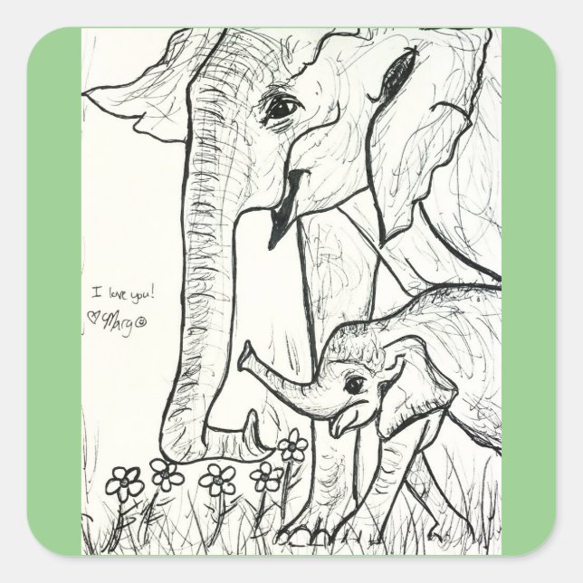 Never Forget Square Sticker (Front)