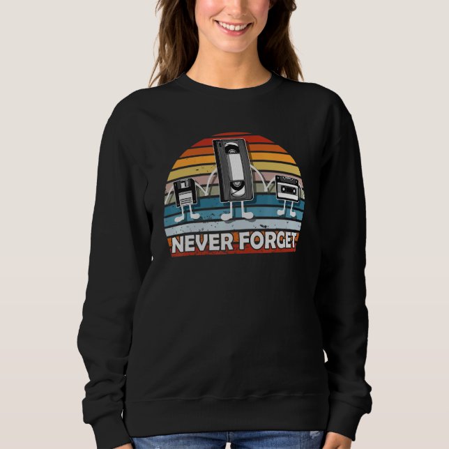 Never Forget Tee Videocassette Floppy Disc Vhs (Front)