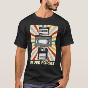 Never Forget Tee Videocassette Floppy Disc Vhs 1