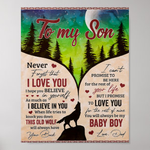 Never Forget That I Love You- Wolf Dad To Son Poster