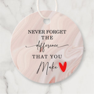Never Forget The Difference You Make Gift Tags