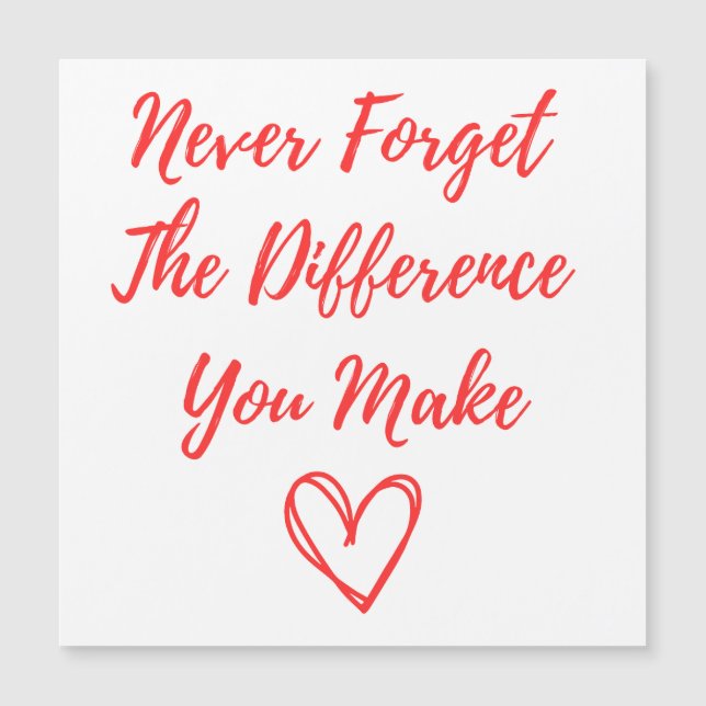 Never Forget The Difference You Make, Thankful (Front)