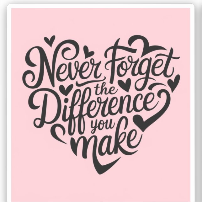 Never Forget The Difference You Make, Thankful (Front)