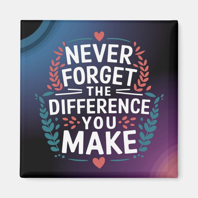 Never Forget The Difference You Make, Thankful Magnet (Front)