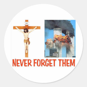 NEVER FORGET THEM CLASSIC ROUND STICKER