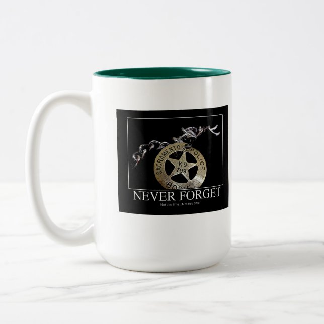 Never forget Two-Tone coffee mug (Left)