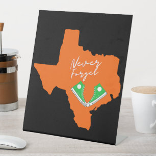Never Forget Uvalde Tribute  Pedestal Sign