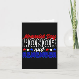 Never Forget Veteran Honour And Remember Memorial Card