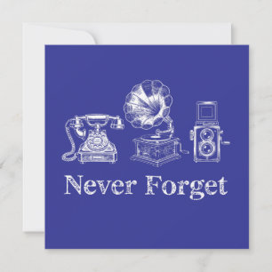 Never Forget Vintage Technology Invitation