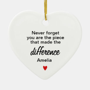 Never forget you are the piece that made  ceramic ornament