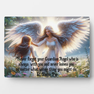 Never Forget Your Guardian Angel Plaque