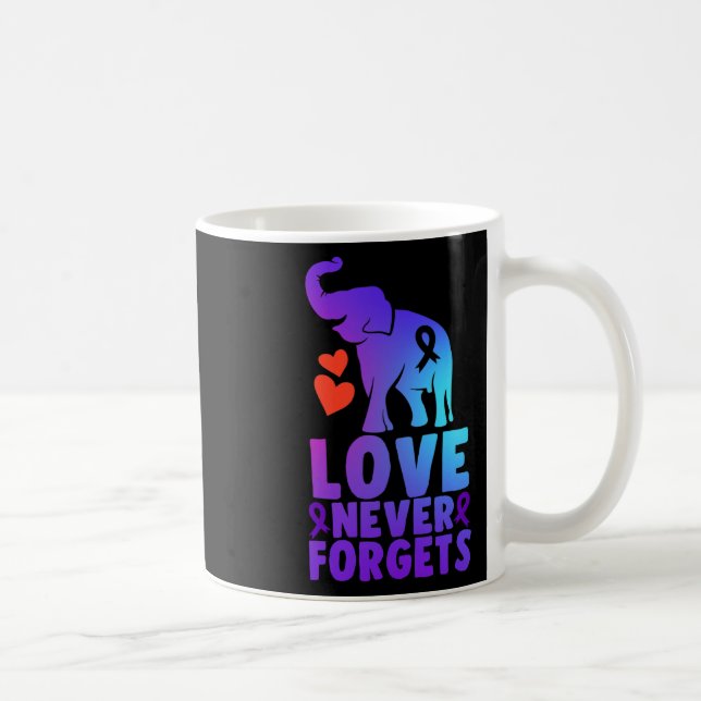 Never Forgets Alzheimerheimer Elephant 1  Coffee Mug (Right)