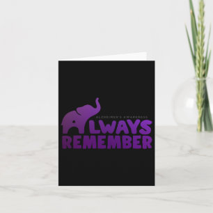 Never Forgets Alzheimerheimer Elephant 2 Card