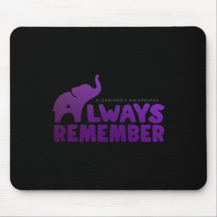 Never Forgets Alzheimerheimer Elephant 2 Mouse Pad