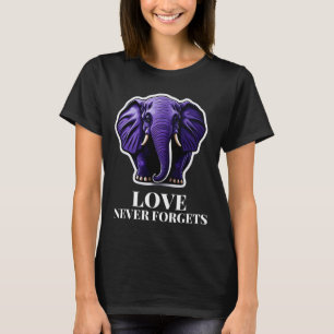 Never Forgets Elephant For Woman Alzheimerheimer's T-Shirt