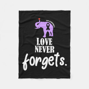 Never Forgets Heimer Awareness Memories Problem Fleece Blanket