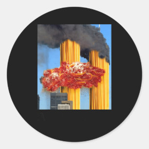 Never Forgetti Funny Spaghetti Meme Classic Round Sticker