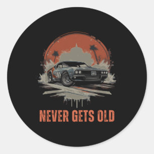 Never Gets Old – Muscle Car Sticker
