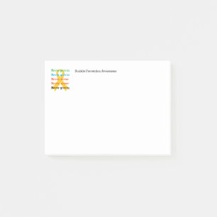 NEVER GIVE IN Churchill Suicide Prevention 4x3 Post-it Notes