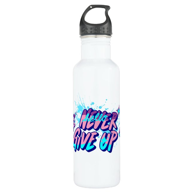 NEVER GIVE UP  710 ML WATER BOTTLE (Front)