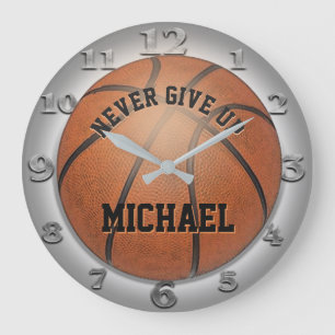 Never Give Up Basketball Clock