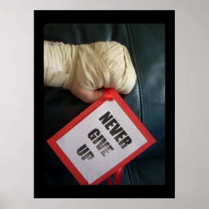 Never give up, boxing Canvas Poster