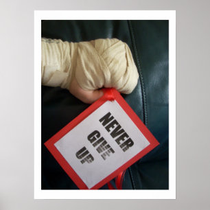 Never Give Up Boxing Poster